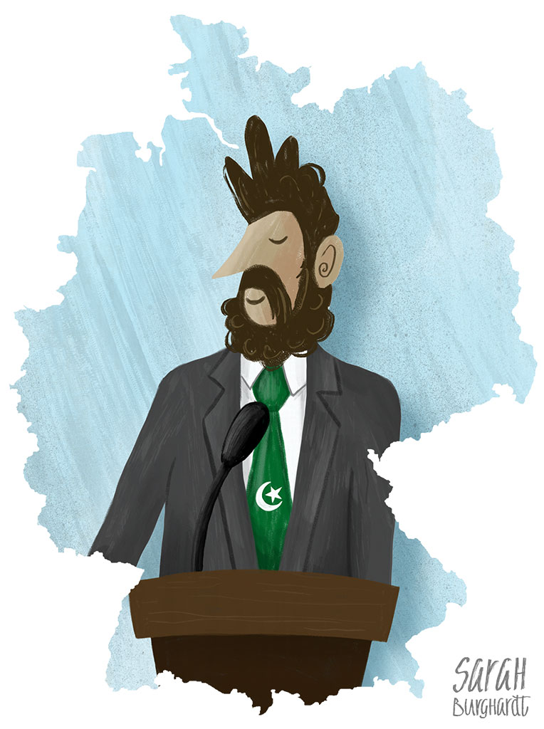 Illustration pakistanischer Immigrant
